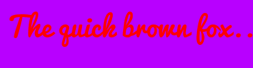 Image with Font Color FF0000 and Background Color B800FF